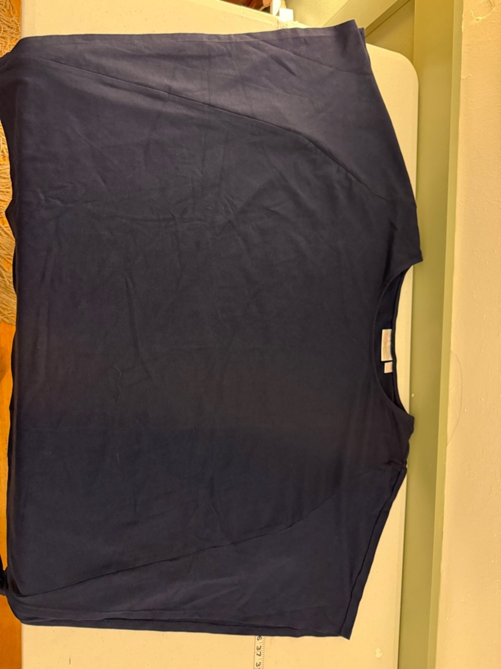 Navy Women's Poncho Top - Classic Draped Style - Picture 7 of 11
